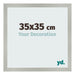 Fotolijst 35x35cm Zilver Mat MDF Bologna Voorzijde Maat | Yourdecoration.nl