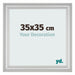 Fotolijst 35x35cm Zilver Mat MDF Lazio Voorzijde Maat | Yourdecoration.nl