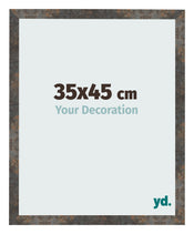 Fotolijst 35x45 cm Geoxideerd Metaal MDF Bologna Voorzijde Maat | Yourdecoration.nl