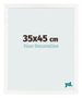 Fotolijst 35x45 cm Wit Hoogglans MDF Bologna Voorzijde Maat | Yourdecoration.nl