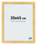 Fotolijst 35x45cm Goud Mat MDF Pisa Voorzijde Maat | Yourdecoration.nl