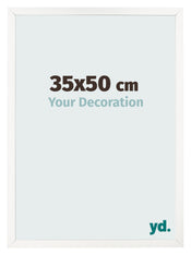 Fotolijst 35x50 cm Wit Hoogglans MDF Bologna Voorzijde Maat | Yourdecoration.nl