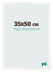 Fotolijst 35x50 cm Wit Mat MDF Bologna Voorzijde Maat | Yourdecoration.nl
