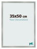 Fotolijst 35x50cm Aluminium Geborsteld MDF Bologna Voorzijde Maat | Yourdecoration.nl