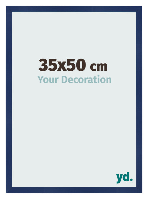 Fotolijst 35x50cm Donkerblauw Geveegd MDF Bologna Voorzijde Maat | Yourdecoration.nl