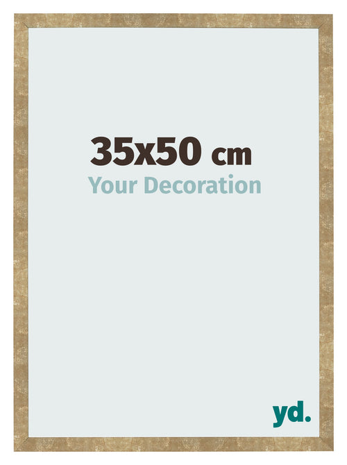 Fotolijst 35x50cm Goud Antiek MDF Bologna Voorzijde Maat | Yourdecoration.nl