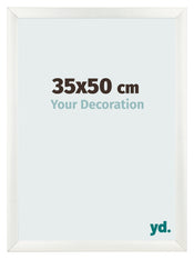 Fotolijst 35x50cm Wit Geveegd MDF Pisa Voorzijde Maat | Yourdecoration.nl