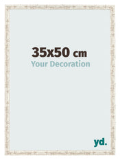 Fotolijst 35x50cm Wit Vintage MDF Bologna Voorzijde Maat | Yourdecoration.nl