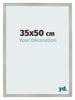 Fotolijst 35x50cm Zilver Mat MDF Bologna Voorzijde Maat | Yourdecoration.nl