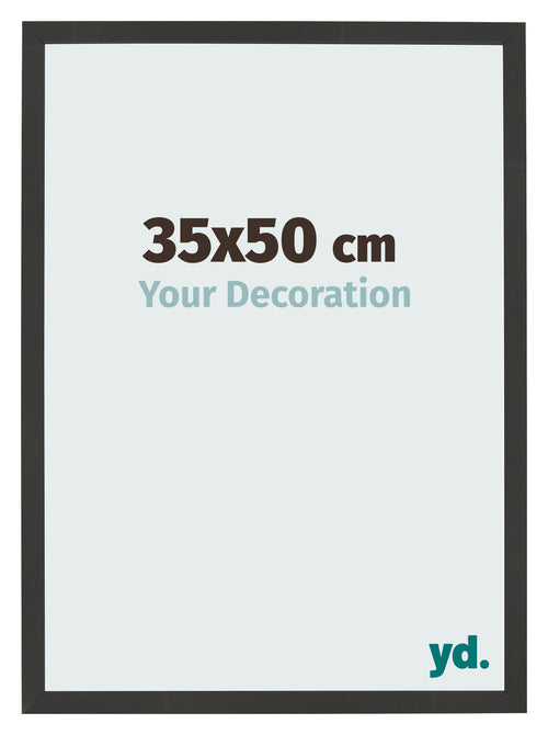 Fotolijst 35x50cm Zwart Houtnerf MDF Bologna Voorzijde Maat | Yourdecoration.nl