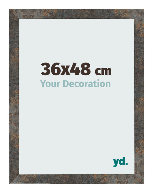 Fotolijst 36x48 cm Geoxideerd Metaal MDF Bologna Voorzijde Maat | Yourdecoration.nl