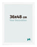 Fotolijst 36x48 cm Wit Mat MDF Bologna Voorzijde Maat | Yourdecoration.nl