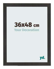 Fotolijst 36x48 cm Zwart Mat MDF Bologna Voorzijde Maat | Yourdecoration.nl