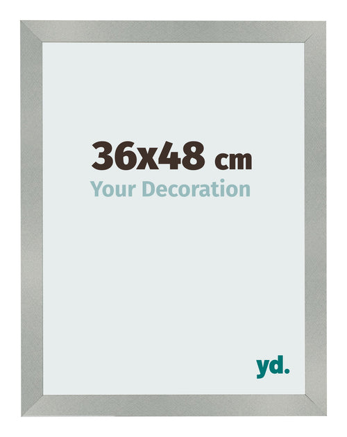 Fotolijst 36x48cm Aluminium Geborsteld MDF Bologna Voorzijde Maat | Yourdecoration.nl