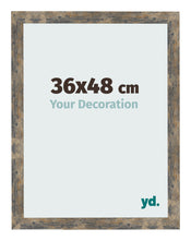 Fotolijst 36x48cm Blauw Goud Gemeleerd MDF Bologna Voorzijde Maat | Yourdecoration.nl