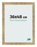 Fotolijst 36x48cm Goud Antiek MDF Bologna Voorzijde Maat | Yourdecoration.nl