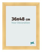 Fotolijst 36x48cm Goud Mat MDF Pisa Voorzijde Maat | Yourdecoration.nl