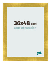 Fotolijst 36x48cm Goud Vintage MDF Pisa Voorzijde Maat | Yourdecoration.nl