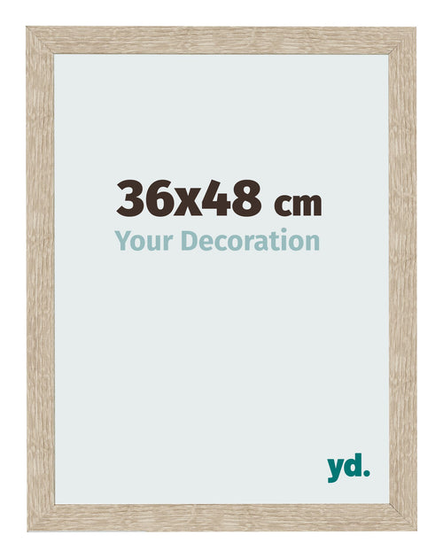 Fotolijst 36x48cm Sonoma Eiken MDF Bologna Voorzijde Maat | Yourdecoration.nl
