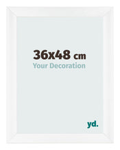 Fotolijst 36x48cm Wit Mat MDF Pisa Voorzijde Maat | Yourdecoration.nl