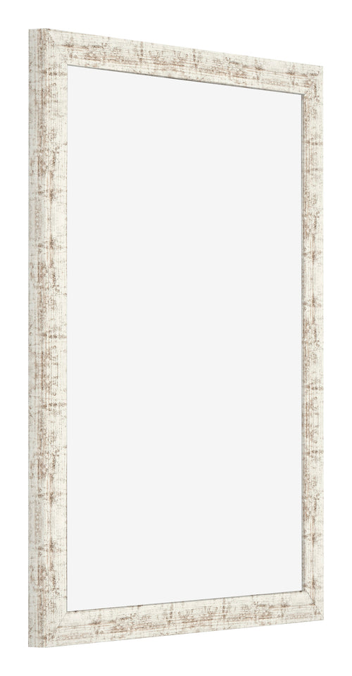 Fotolijst 36x48cm Wit Vintage MDF Bologna Voorzijde Schuin | Yourdecoration.nl