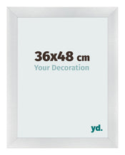 Fotolijst 36x48cm Zilver Mat MDF Pisa Voorzijde Maat | Yourdecoration.nl