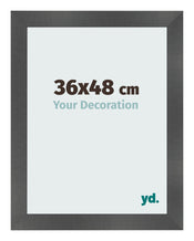 Fotolijst 36x48cm Zwart Mat MDF Pisa Voorzijde Maat | Yourdecoration.nl