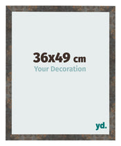 Fotolijst 36x49 cm Geoxideerd Metaal MDF Bologna Voorzijde Maat | Yourdecoration.nl
