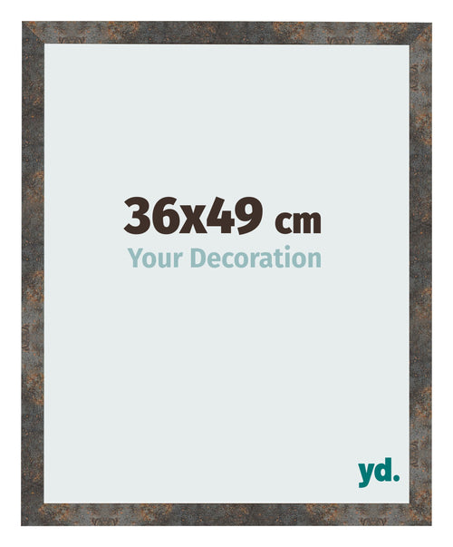 Fotolijst 36x49 cm Geoxideerd Metaal MDF Bologna Voorzijde Maat | Yourdecoration.nl