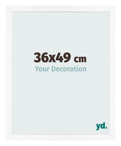 Fotolijst 36x49 cm Wit Mat MDF Bologna Voorzijde Maat | Yourdecoration.nl
