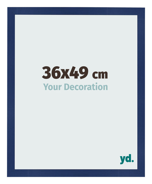 Fotolijst 36x49cm Donkerblauw Geveegd MDF Bologna Voorzijde Maat | Yourdecoration.nl