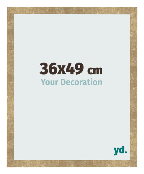 Fotolijst 36x49cm Goud Antiek MDF Bologna Voorzijde Maat | Yourdecoration.nl