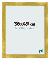 Fotolijst 36x49cm Goud Vintage MDF Pisa Voorzijde Maat | Yourdecoration.nl