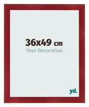 Fotolijst 36x49cm Wijnrood Geveegd MDF Pisa Voorzijde Maat | Yourdecoration.nl