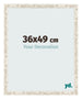 Fotolijst 36x49cm Wit Vintage MDF Bologna Voorzijde Maat | Yourdecoration.nl