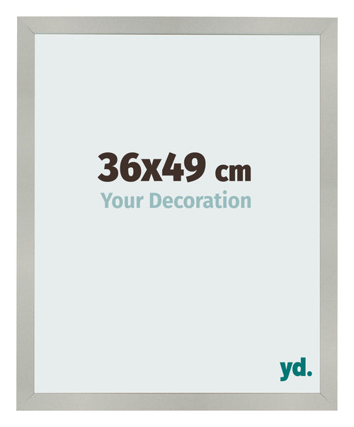 Fotolijst 36x49cm Zilver Mat MDF Bologna Voorzijde Maat | Yourdecoration.nl