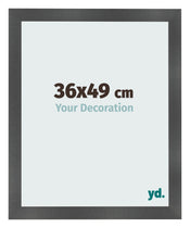 Fotolijst 36x49cm Zwart Mat MDF Pisa Voorzijde Maat | Yourdecoration.nl