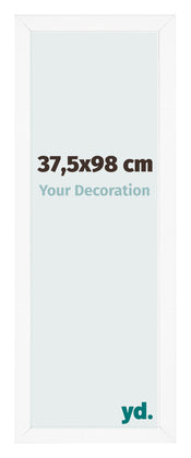 Fotolijst 37 5x98 cm Wit Mat MDF Bologna Voorzijde Maat | Yourdecoration.nl