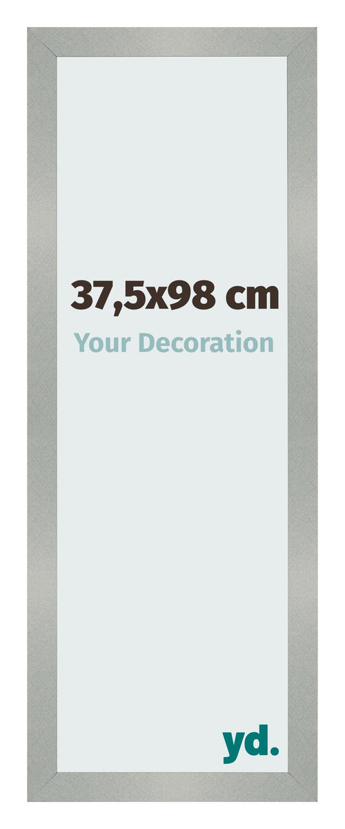 Fotolijst 37 5x98cm Aluminium Geborsteld MDF Bologna Voorzijde Maat | Yourdecoration.nl