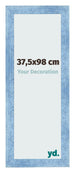 Fotolijst 37 5x98cm Helder Blauw Geveegd MDF Pisa Voorzijde Maat | Yourdecoration.nl