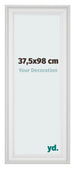 Fotolijst 37 5x98cm Wit Geveegd MDF Lazio Voorzijde Maat | Yourdecoration.nl