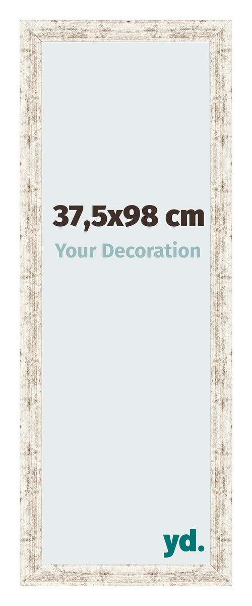 Fotolijst 37 5x98cm Wit Vintage MDF Bologna Voorzijde Maat | Yourdecoration.nl