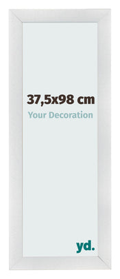 Fotolijst 37 5x98cm Zilver Mat MDF Pisa Voorzijde Maat | Yourdecoration.nl