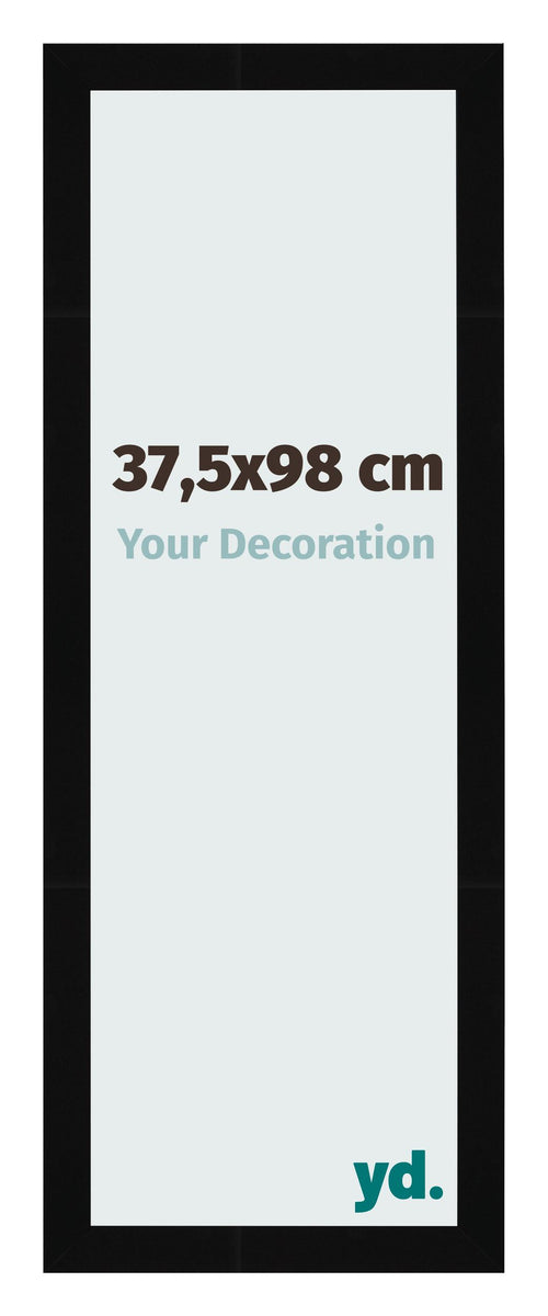 Fotolijst 37 5x98cm Zwart Hoogglans MDF Bologna Voorzijde Maat | Yourdecoration.nl