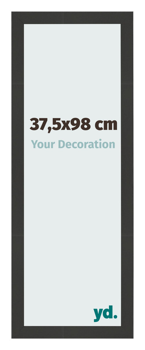 Fotolijst 37 5x98cm Zwart Houtnerf MDF Bologna Voorzijde Maat | Yourdecoration.nl