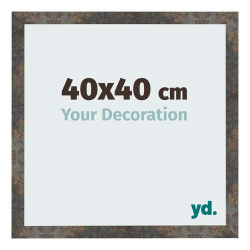 Fotolijst 40x40 cm Geoxideerd Metaal MDF Bologna Voorzijde Maat | Yourdecoration.nl