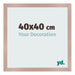 Fotolijst 40x40 cm Oudroze MDF Bologna Voorzijde Maat | Yourdecoration.nl