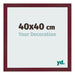 Fotolijst 40x40 cm Wijnrood Geveegd MDF Bologna Voorzijde Maat | Yourdecoration.nl