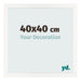 Fotolijst 40x40 cm Wit Hoogglans MDF Bologna Voorzijde Maat | Yourdecoration.nl