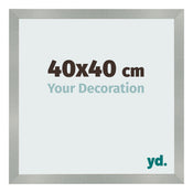 Fotolijst 40x40cm Aluminium Geborsteld MDF Bologna Voorzijde Maat | Yourdecoration.nl